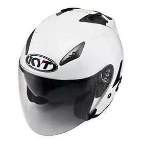 Plain Pearl White KYT открытый шлем мотоциклетный шлем DOT или ECE сертификат hellcat - Цвет: Plain Pearl White