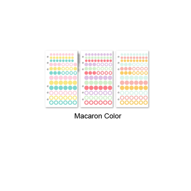 Lovedoki Васи бумага круглый маркер стикеры A6A5 планировщик декоративные Morandi и Macaron цветные наклейки школьные канцелярские принадлежности