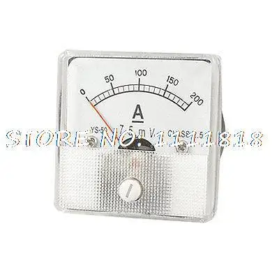 Ys 50 класс 2.5 точность постоянного тока панель амперметр 200A|ammeter gauge|ammeter acammeter shunt |
