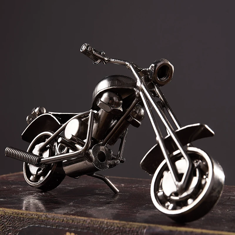 Винтажная модель мотоцикла, железный реквизит для сварки, детская игрушка, кафе, офис, бар, шобо, украшение для дома, рождественский подарок