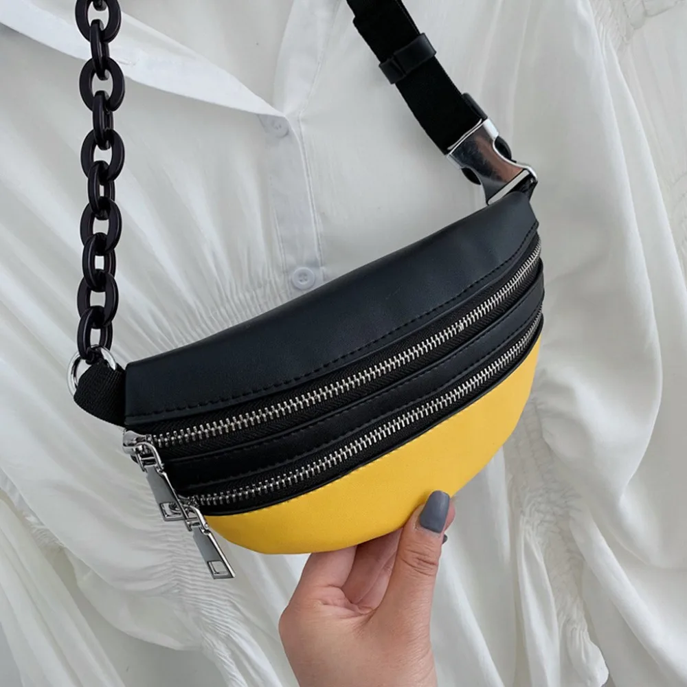 Простая Лоскутная Женская мини-сумка-мессенджер из искусственной кожи для девочек, повседневные сумки через плечо, женская маленькая поясная сумка, Bolso Cintura Mujer
