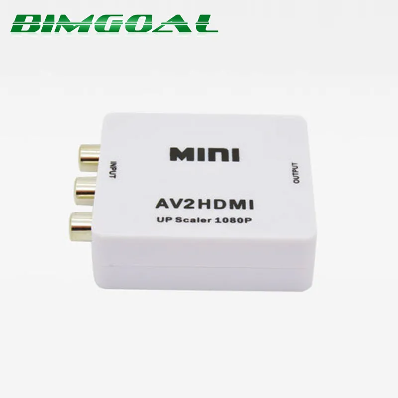 Горячая продажа белый RCA AV HDMI CVBS к адаптеру HD 720P 1080P Mini av2hdmi видео конвертер|hdmi cvbs|cvbs