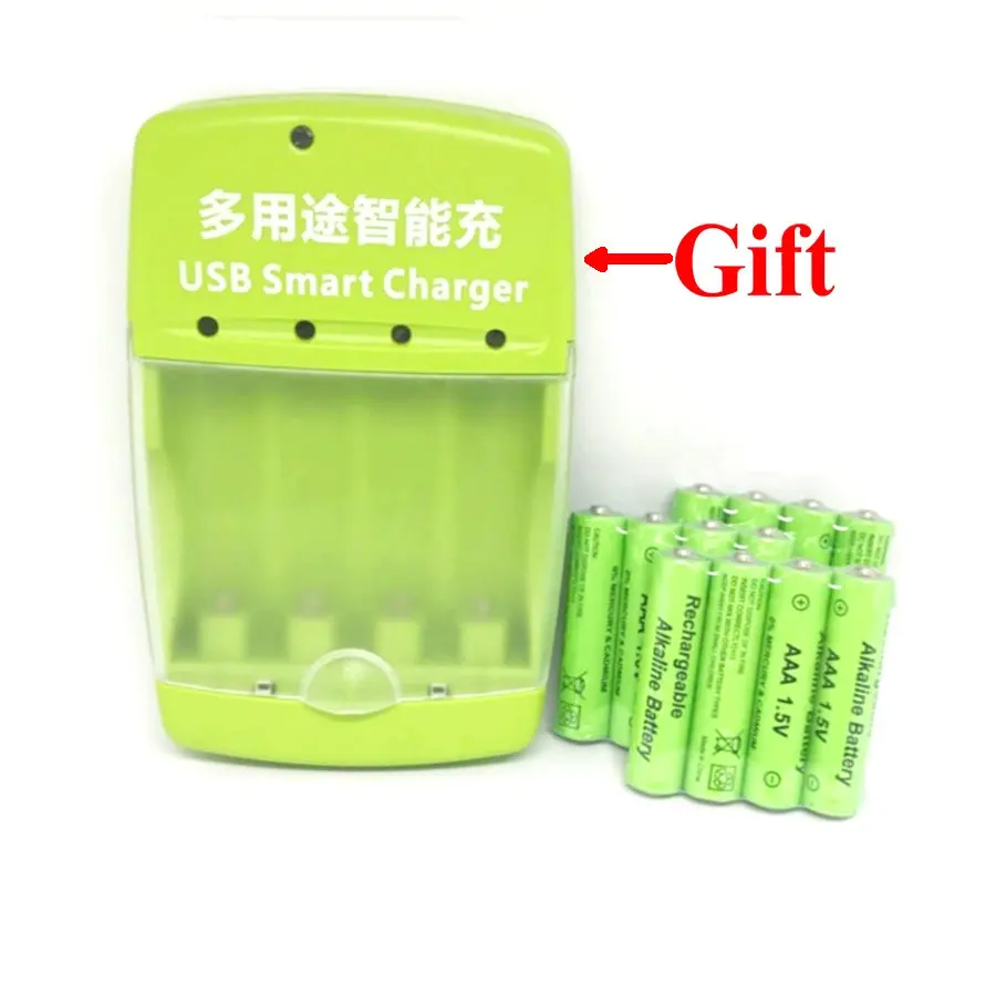 Cncool 12 ПАК AAA 2100mah 1 5 V Щелочная батарея аккумуляторная с USB Smart щелочные/Ni MH/Ni Cd