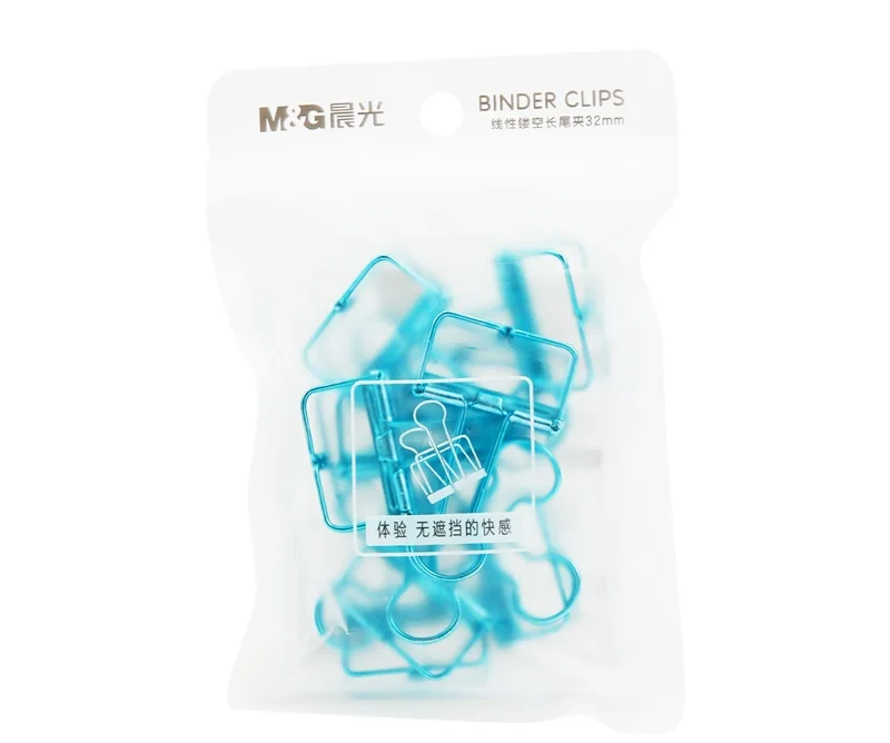 32mm Blue M& G 10 шт. креативные металлические зажимы цвета розового золота, милые зажимы для переплета Kawaii, для офиса, школьные принадлежности, скрепки, канцелярские принадлежности - Цвет: 32mm Blue