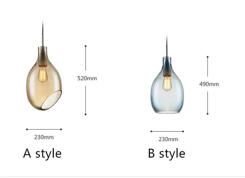 

Simple Glass Pendant Lights Moder Minimalist LED Bar Dining room Pendant Lamps Home Decoration Lighting E27 AC110-220V Luminaria