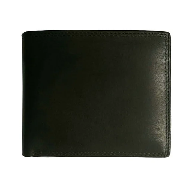new black wallet Мужские кошельки GENODERN из коровьей кожи с карманом для монет, Винтажный Мужской кошелек, Коричневый мужской кошелек из натуральной кожи с отделением для карт - Цвет: new black wallet