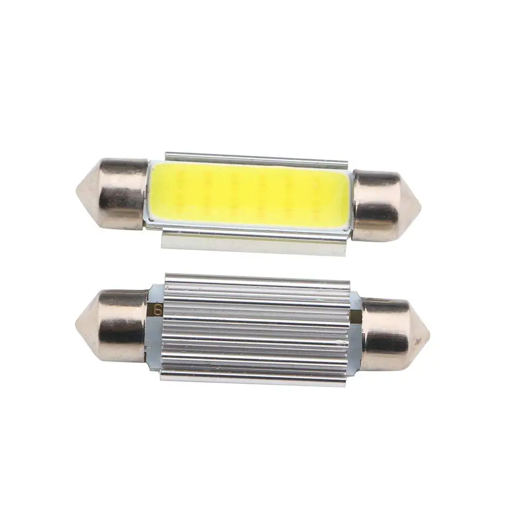 100 шт. C5W Светодиодные CANBUS Festoon 36 мм 39 41 COB 12 SMD DC В 6500k безошибочные купольные лампы