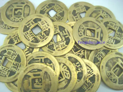 

10 латунных фэншуй I Ching Coin Dia: 1,1 inch Y1055