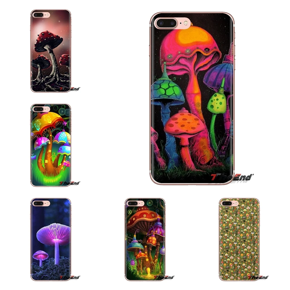 Красные супер красочные грибные прозрачные мягкие чехлы для iPod Touch Apple iPhone 4 4S 5 5S SE