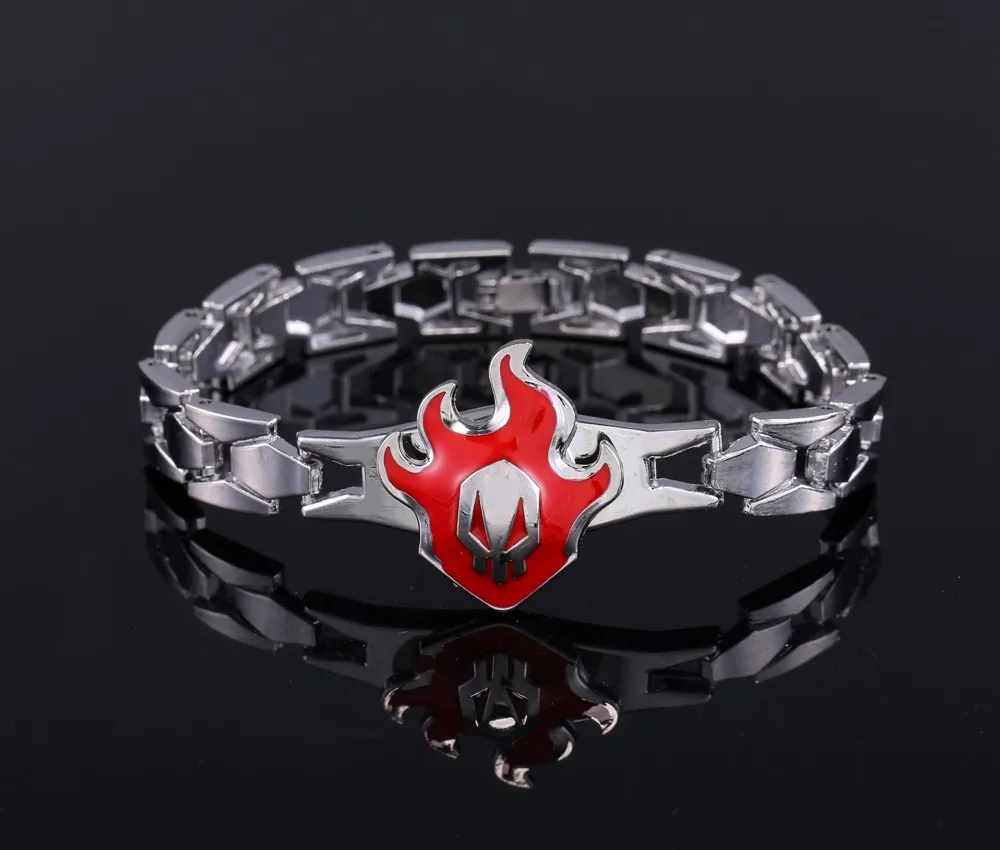 

Hot anime Cosplay BLEACH Alloy Bracelets Rotation Fire Logo metal bangle Cosplay Accessories fashion gifts For Man Women