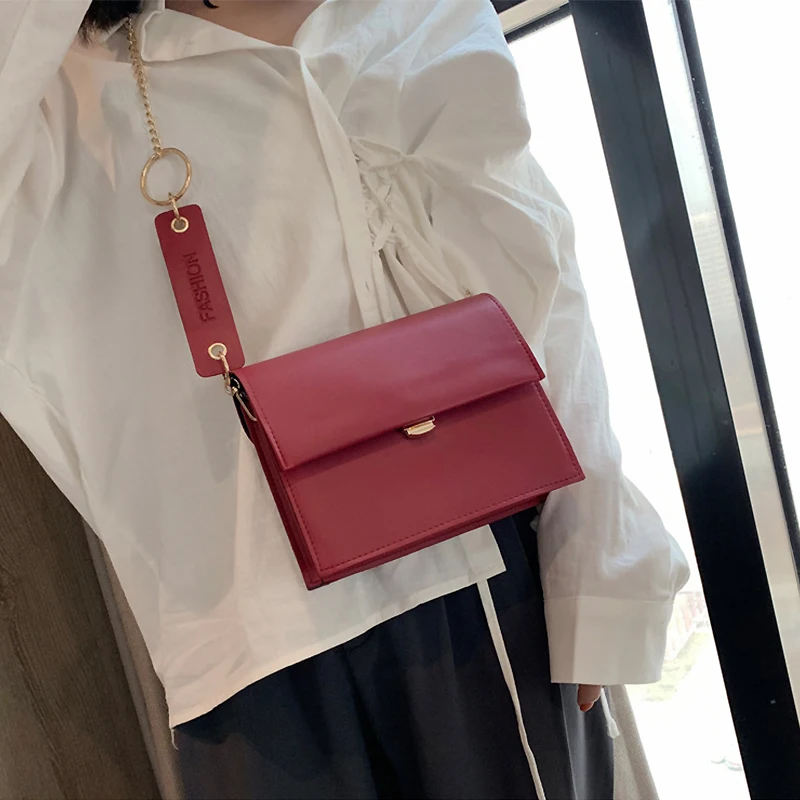 Youda новые модные цепи Small Flap Bag милый сладкий Курьерская сумка на ремне PU Материал