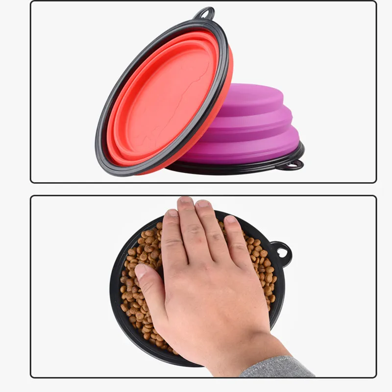 Складная Силиконовая чаша конфетного цвета для путешествий на открытом воздухе
