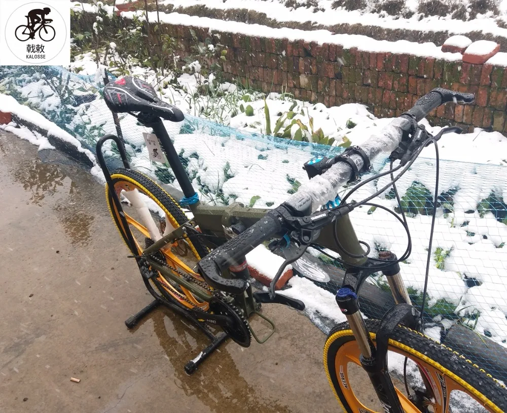 Kalosse Hydraulic brakes Soft-tail mountain bicycle Foldable bike Folding 26er 24/27/30 speed | Спорт и развлечения