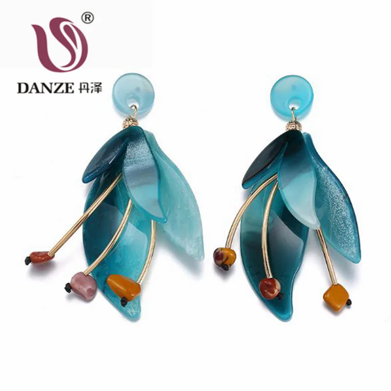DANZE Новый Дизайн отдельных акрил Длинные Висячие серьги для Для женщин модная