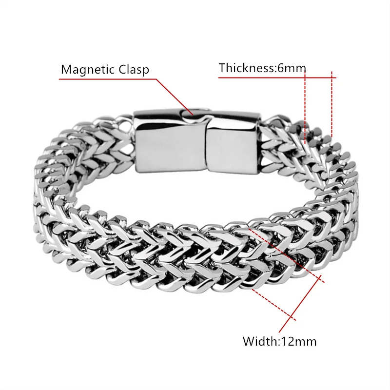 Style C Серебряный цвет витой мужские браслеты 316L нержавеющая сталь браслет ручной цепи мужской аксессуар хип хоп вечерние рок ювелирные изделия - Окраска металла: Style C