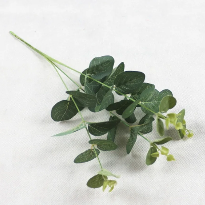 Eucalyptus короткий филиал Искусственные цветы весеннее украшение цветок