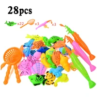 122028pcs per set magnetic fishing game fish toy kids educational fishing rod bath toy magnet fish toys for children gifts