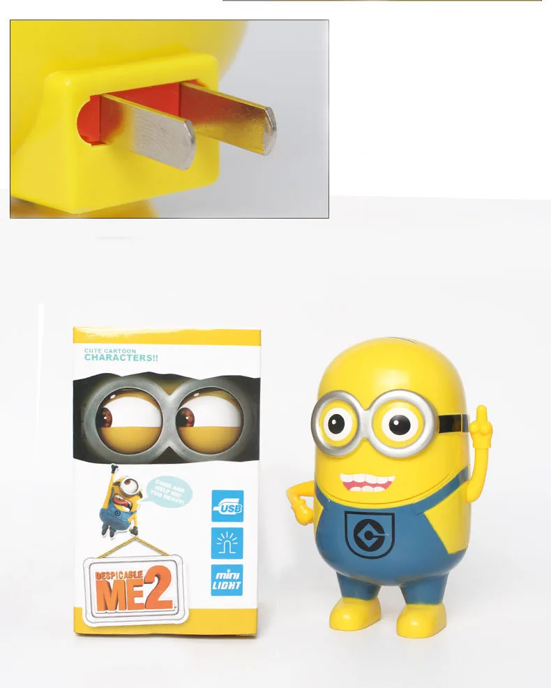 Novelty Minions small yellow Led baby kids Button book desk Table lamp students folding cartoon night lights Beside CD9 |