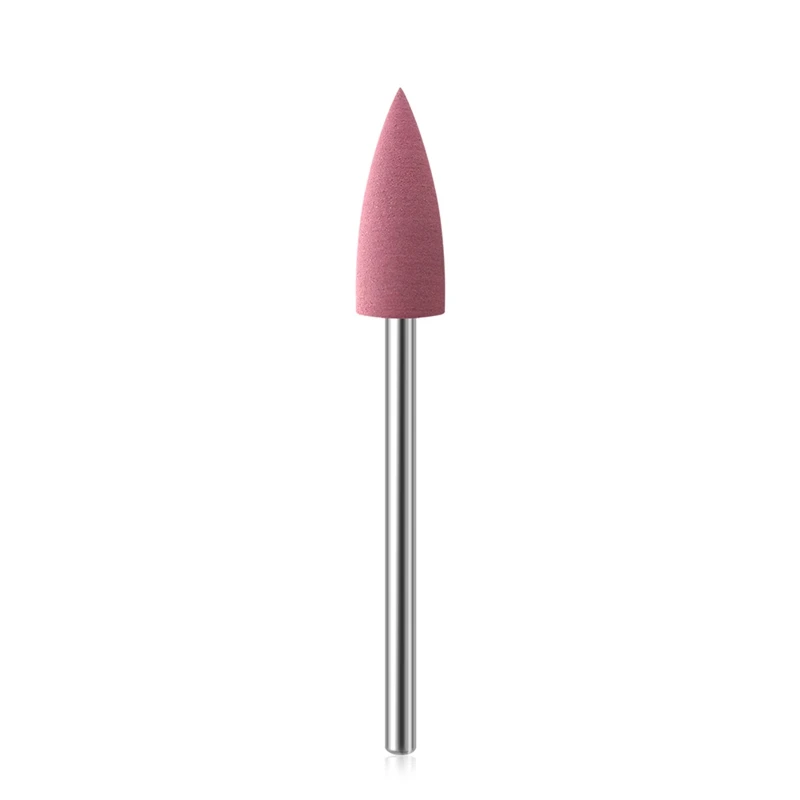 pink Резиновые сверла для ногтей KADS, гибкий полировщик, маникюрный аппарат, аксессуары для ногтей, Электрический педикюр, маленькая остроконечная головка - Цвет: pink