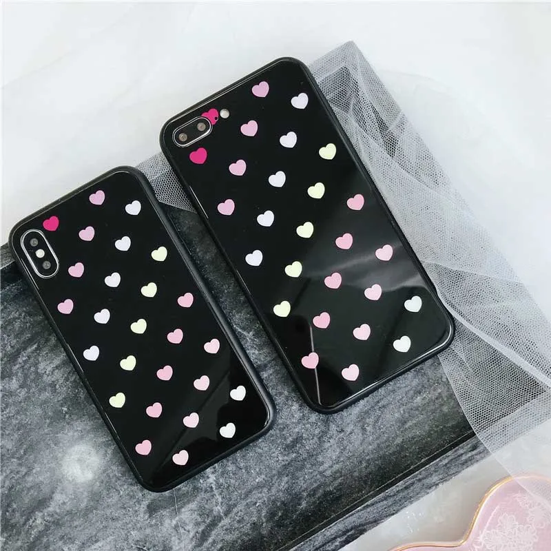 Jiban Love градиент Телефон чехол для iPhone X акриловое стекло основа iphone 6S 6plus 7 8 плюс