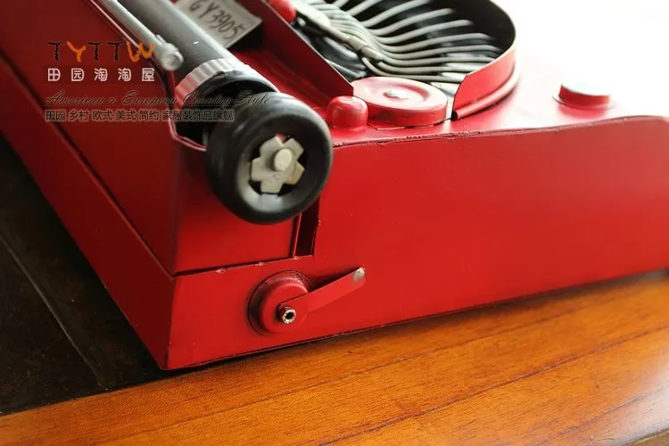 Натуральная кожа большие размеры железная модель пишущей машинки Тип Европа