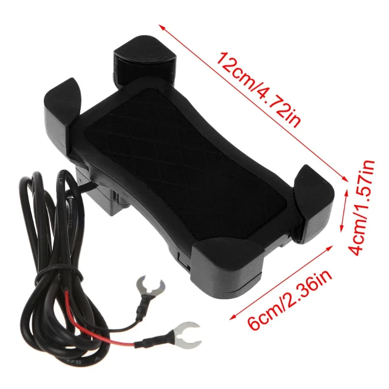 Универсальный нескользящий кронштейн для телефона GPS-навигатора с USB-зарядным