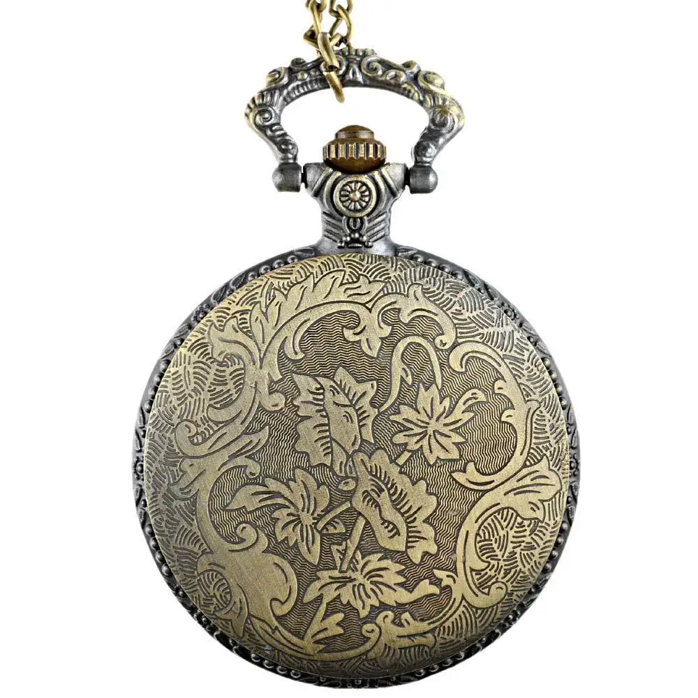 

Vintage Bronze Fob Watch Steampunk Pocket Watch Bronze Pocket Watch With Chain Necklace Pendant For Men And Women