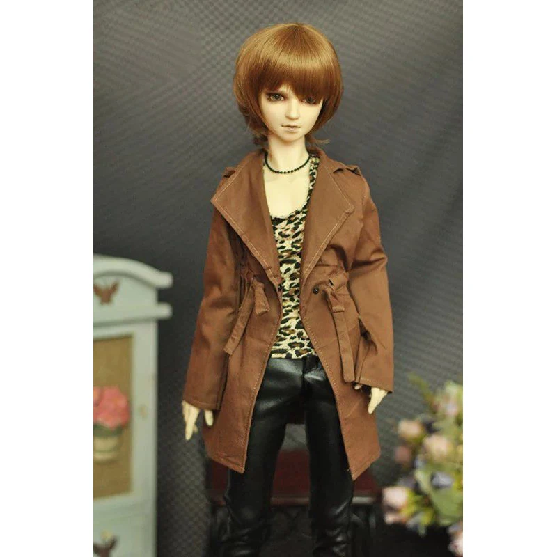 Длинное пальто BJD темно-коричневое верхняя одежда для мужчин 1/3 SD17 70 см 24 дюйма