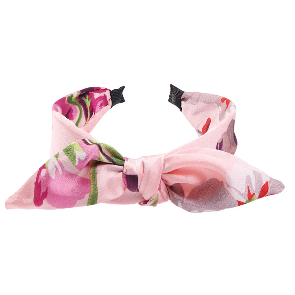 New 1PCS Cloth Cross Bow Hairbands Women Widen Floral Print Bezel Headband Korean Elegant Female Boho Hair Accessories Hoop | Украшения и