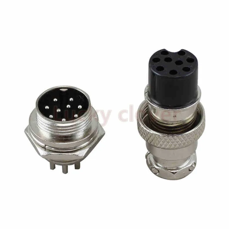 4 шт. 9 КОНТАКТНЫЙ Разъем GX16 16 мм|xlr female connector|xlr male connectorxlr plug connector |