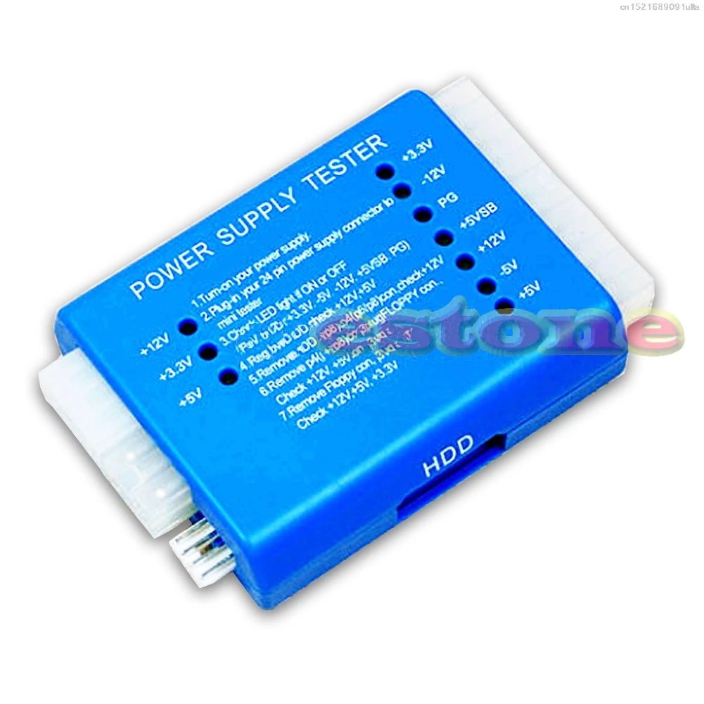 2018 ПК 20/24 Pin PSU ATX SATA HD тестер электропитания SAUS Blue|Тестеры аккумуляторов| |