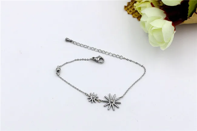 Женские браслеты Martick из нержавеющей стали золотого цвета 316L с цветами от солнца