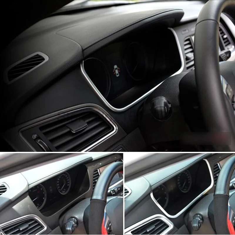 Для Hyundai Sonata 2015 2016 матовая хромированная интерьерная панель приборной панели для
