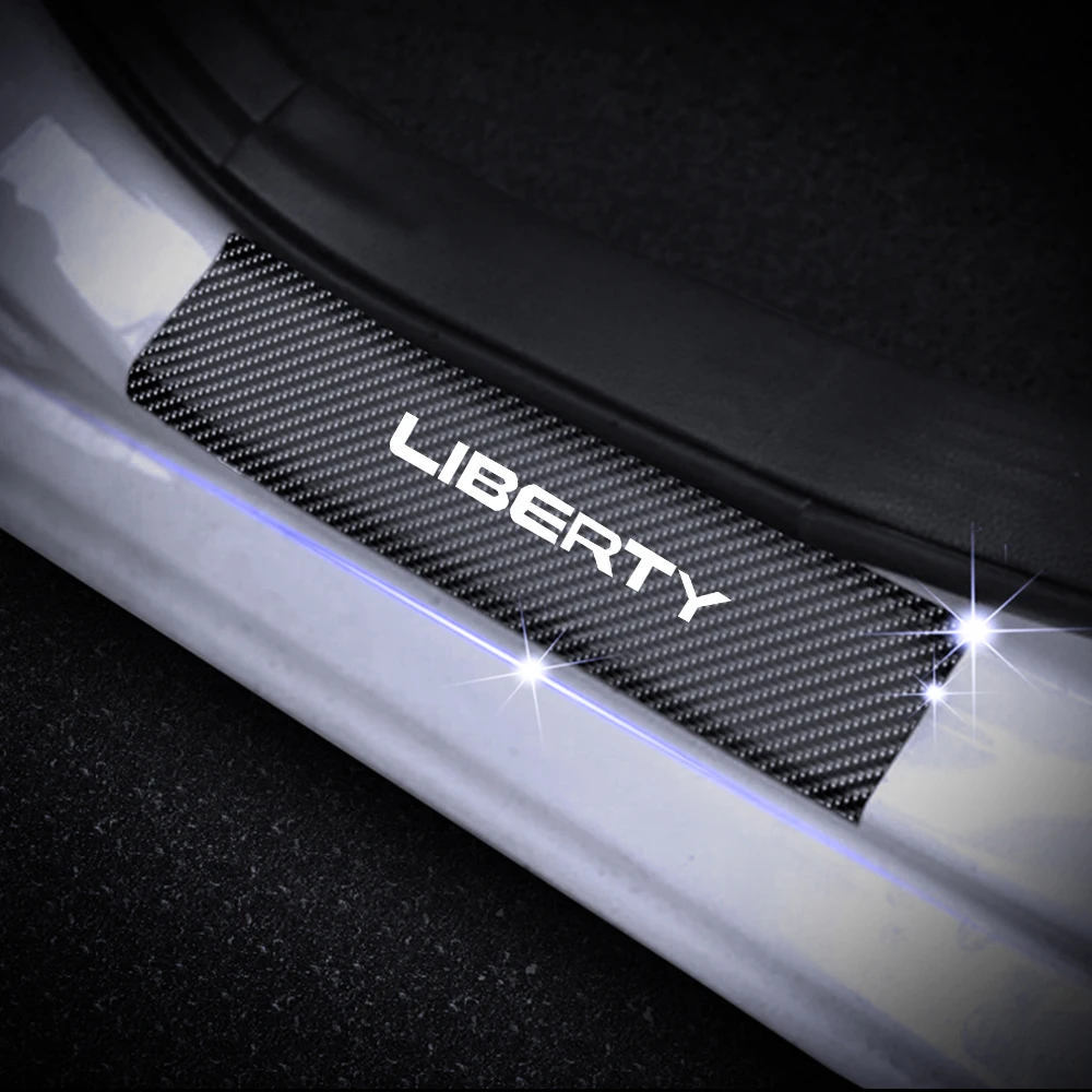 

Car Door Sill 4D Carbon Fiber Vinyl Sticker For JEEP Cherokee GLADIATOR J12 LIBERTY Car Sticker Accessories 4Pcs