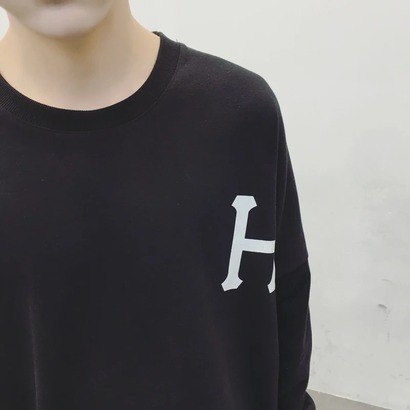 

New Nice Autumn Fashion Mens Hoodies Quality Long Sleeve Men Sweatshirts Casual Loose O-neck Fitness Male Pullover 5XL-M White