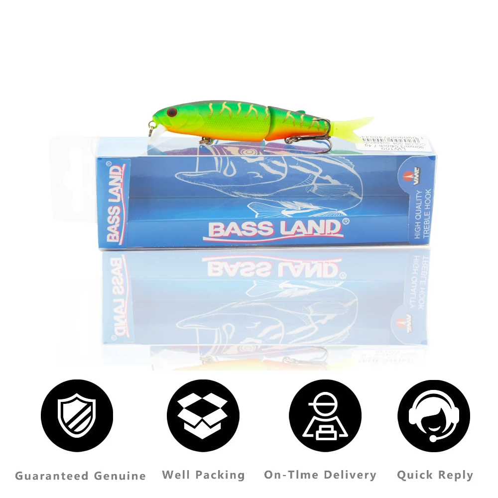 Приманка Hunthouse magallon minnow, 5 шт./партия, 9 см, 7,4 г, шарнирная приманка с крючком, приманка для ловли щуки, мягкий хвост, плавающая приманка