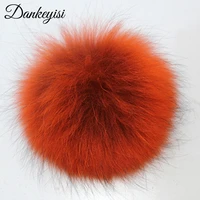 dankeyisi diy real fur pompoms raccoon fur pom poms balls natural fur pompon for hats bags shoes scarves accessories 15 16cm