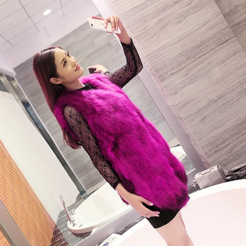 Real Fur Parka Women Winter Jacket Real Raccoon Fur sleeveless mink coat coat real fur coat natural Raccoon dog fur real price