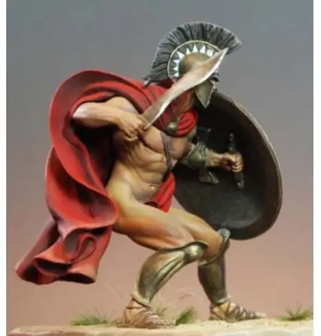 Новинка несобранный набор из смолы 1/24 75 мм Спартанский Hoplite King игрушки сделай сам