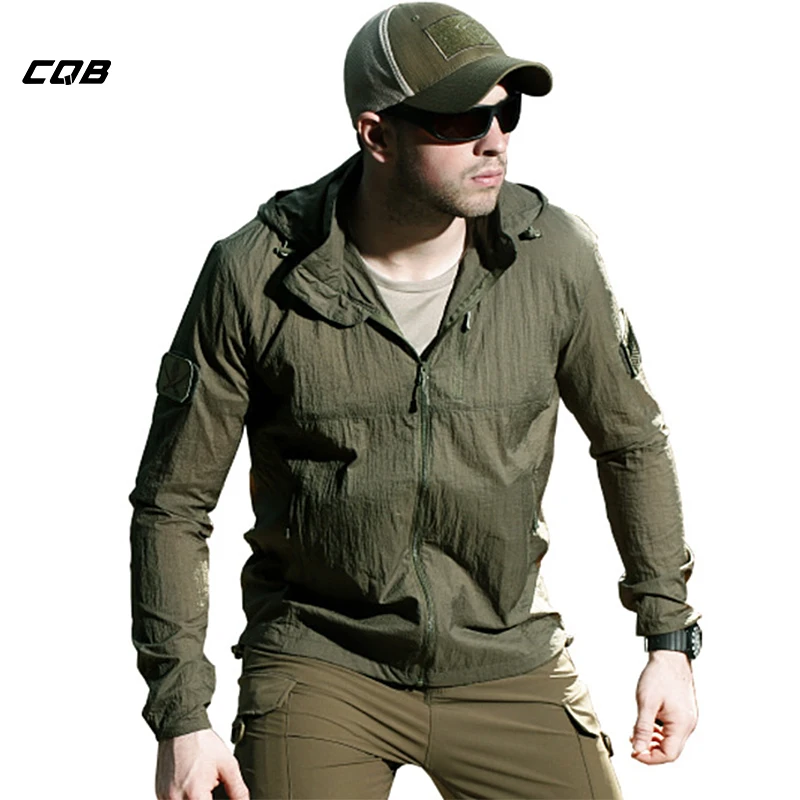 CQB Тонкая курта - ветровка тактическая летняя для рыбалки охоты и туризма.