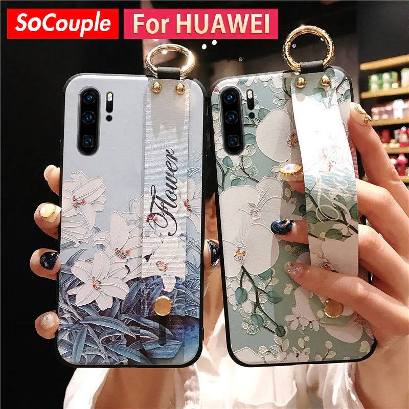 SoCouple чехол на запястье для Huawei Mate 20 10 30 Pro P20 P30 Lite P10 Plus Nova 5i 3i Honor мягкий держатель из