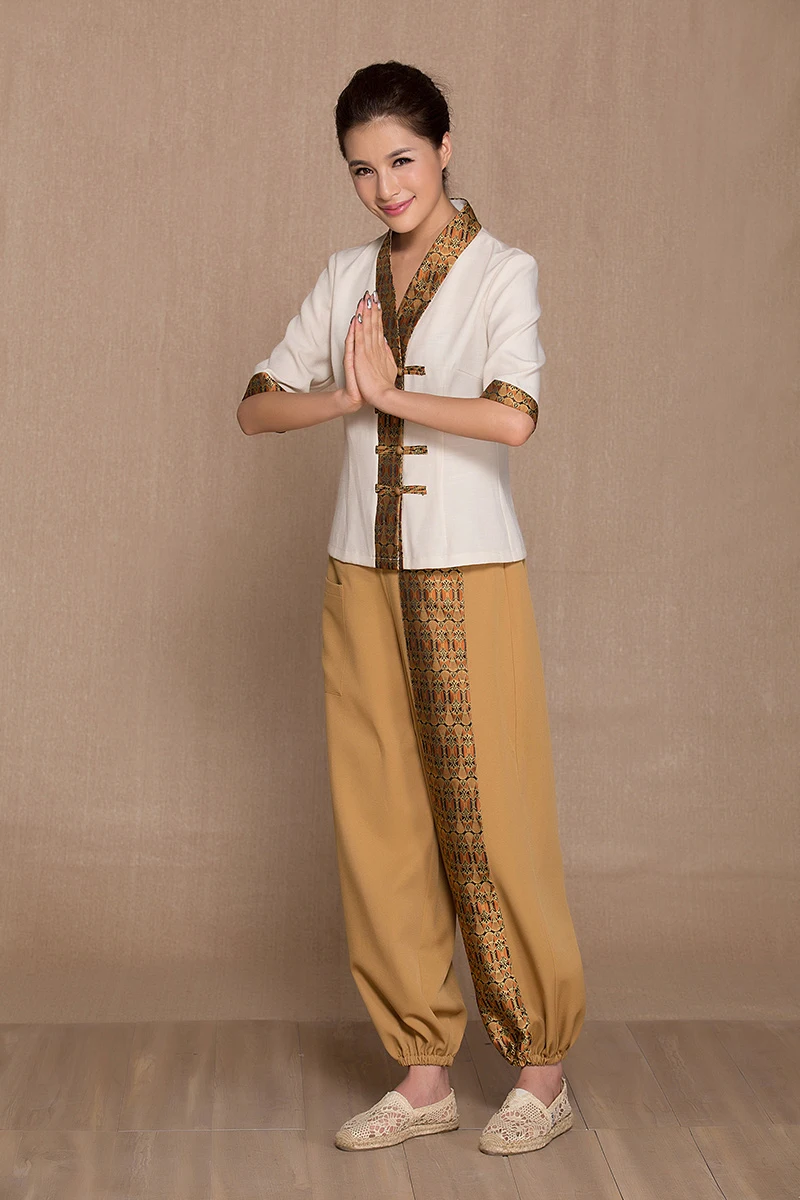 

Health care clothing foot bath work Uniform suits SPA technician Thailand Massage garment Beautician Overalls Hospital Nurse