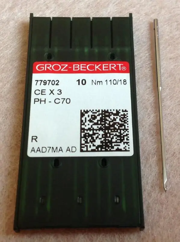 Настоящая игла для вышивки Синели Groz Beckert CEX3 PHxC70 Nm 110/18 Tajima Barudan китайские