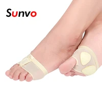 sunvo women professional dance forefoot socks belly ballet dance gym protector paws metatarsal forefoot half nursing shoes pads