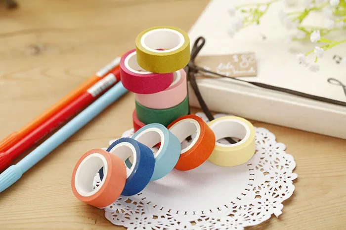 2 шт. Новые DIY ленты конфетных цветов лента для маскировки декоративные клейкие