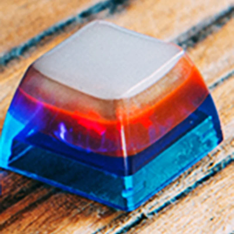 Red Filco Gauss IKBC ручная работа смола механическая клавиатура цветная многослойная Волшебная световая передача персональный ключ Кепка - Цвет: Red