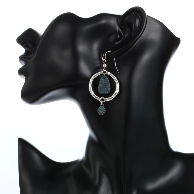 Shineland Ethnic Vintage Geometric Antique Cooper Drop Earring Brincos For Women New 2021 Hot Sale Fashion Statement Jewelry | Украшения и