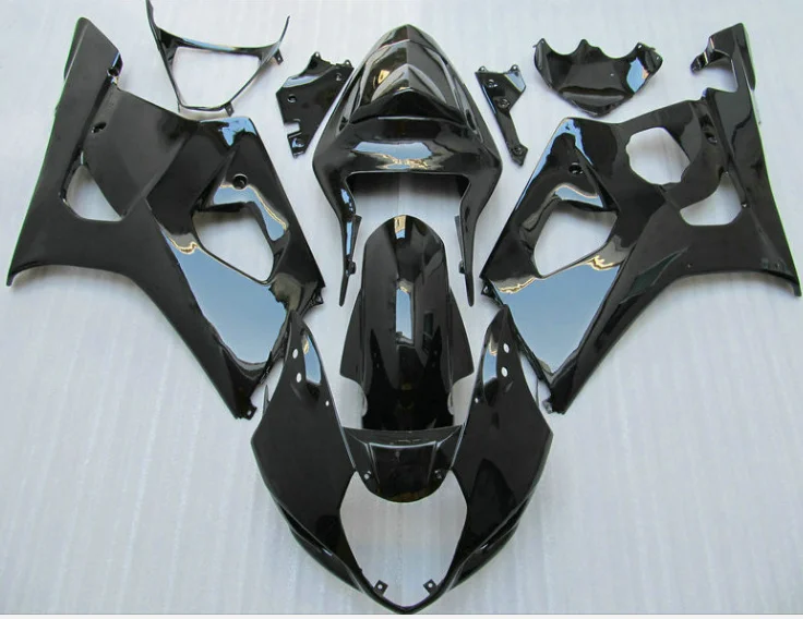 

Free customize injection molded fairing kit for Suzuki GSXR1000 03 04 K3 K4 glossy black fairings set GSXR 1000 2003 2004