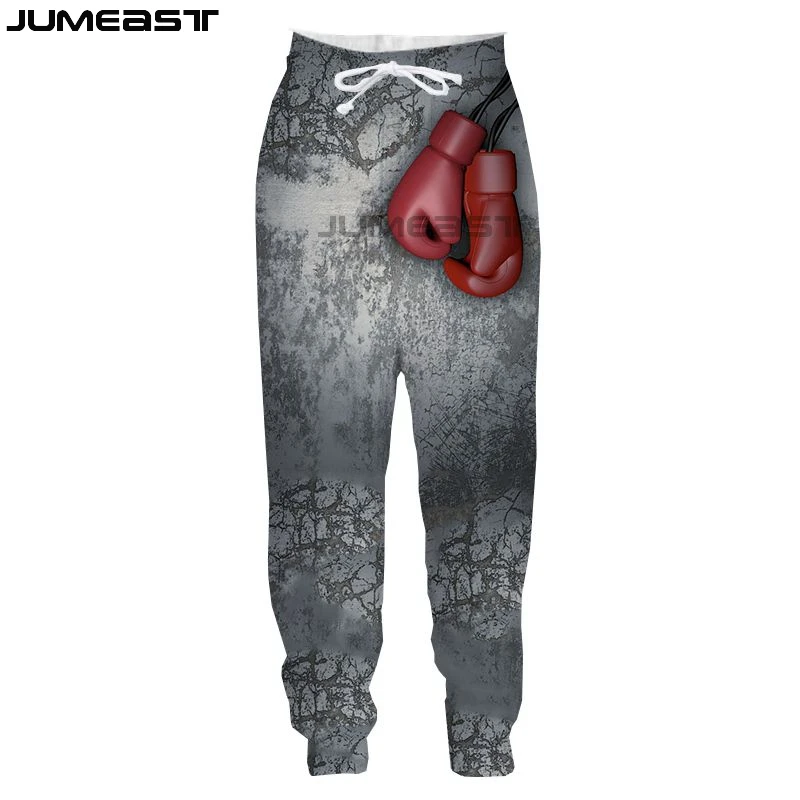 Jumeast бренд для мужчин/женщин 3D печатных висячие боксерские перчатки повседневные длинные штаны спортивный пуловер длина пот брюки Новая мода брюки