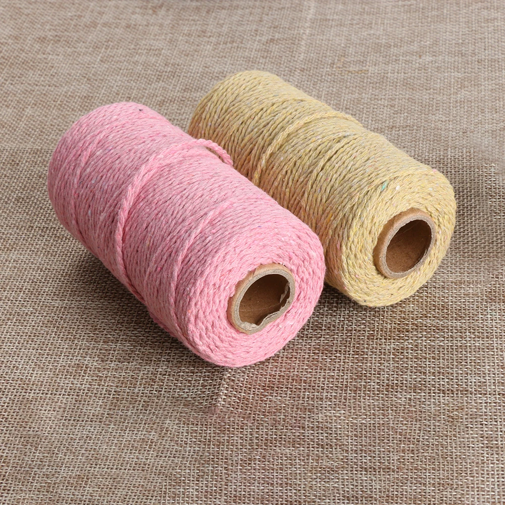 100 м/рулон 2ply Bakers Шпагат Веревка хлопок шнуры веревка для ручной работы Рождественский подарок упаковка ремесло Домашний Декор аксессуар